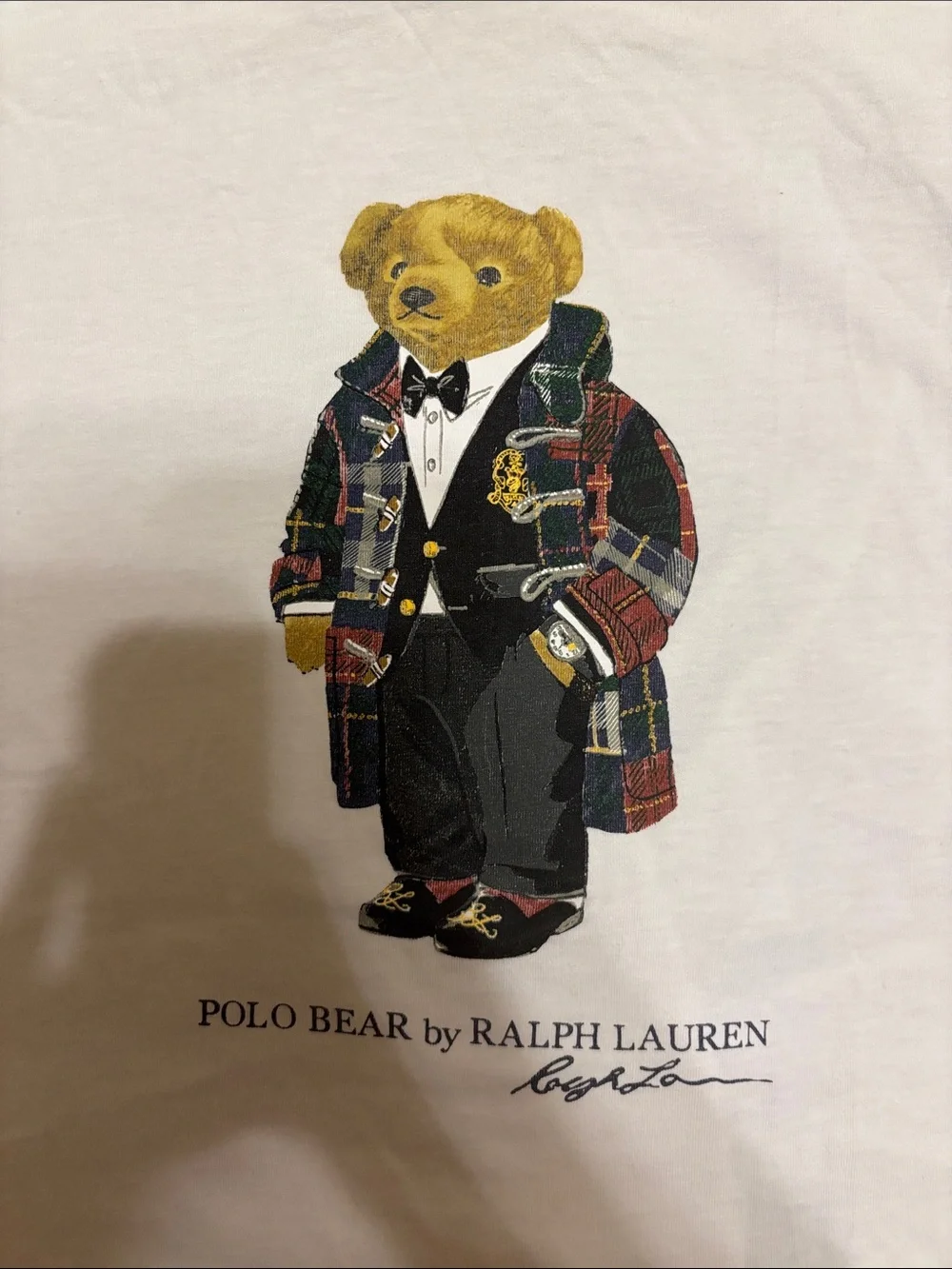 Ralph Lauren White Polo Bear Hoodie Shirt - Picture 4 of 5
